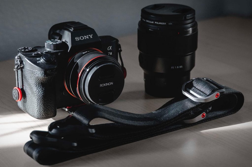 A Sony A7II camera, known for its high-quality image capturing capabilities and advanced features.